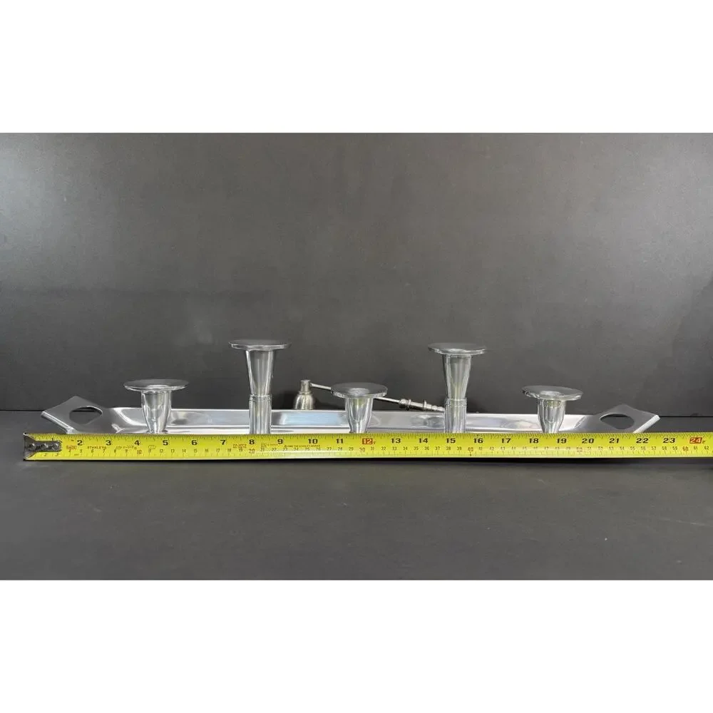 5 Candle Holder Silver-toned, made in India, Bed Bath & Beyond Centerpiece